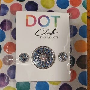 Style Dots Silver and Blue Jewelry Set